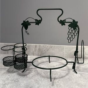 Metal Plate/Utensil/Napkin Holder